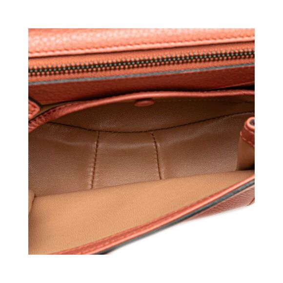 Pre Loved Gucci Fringe Leather Crossbody Bag Women Pink - Picture 4 of 7